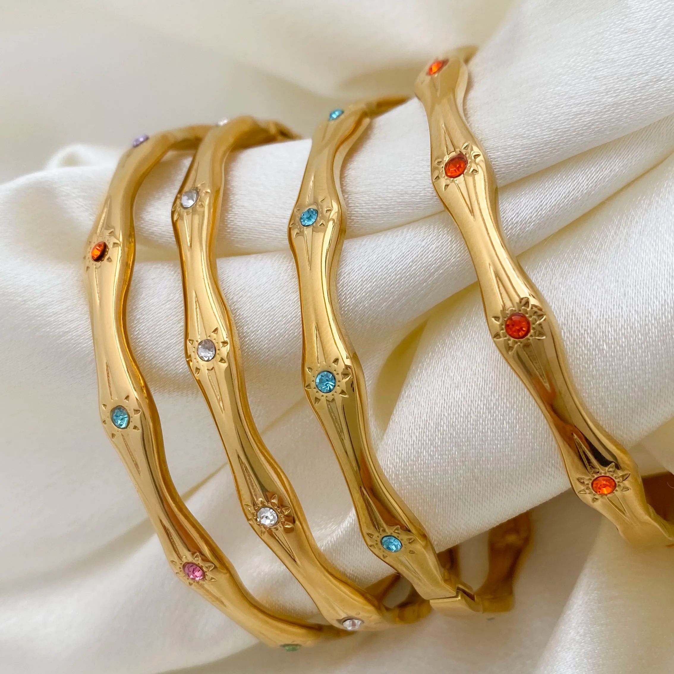Latest Ethnic Fashion For Women - CARLIDANA Latest Gold Plated Stainless Steel