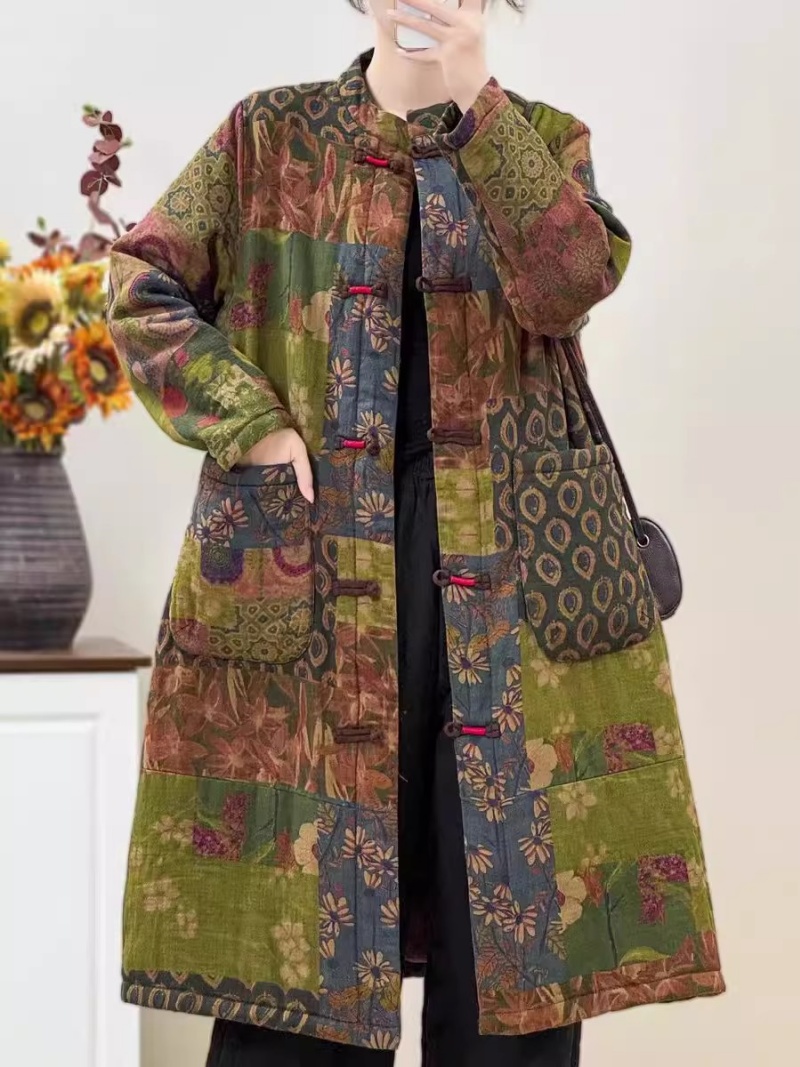Ethnic Style Retro Floral Plat - Winter Ethnic Fashion For Women บทวิจารณ์และราคา