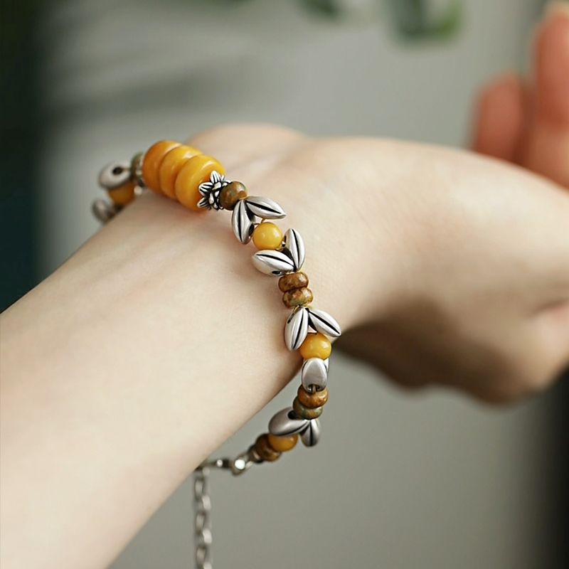 Yellow Disc Round Bead Spacer  - Ethnic Wear Fashion Designer บทวิจารณ์และราคา