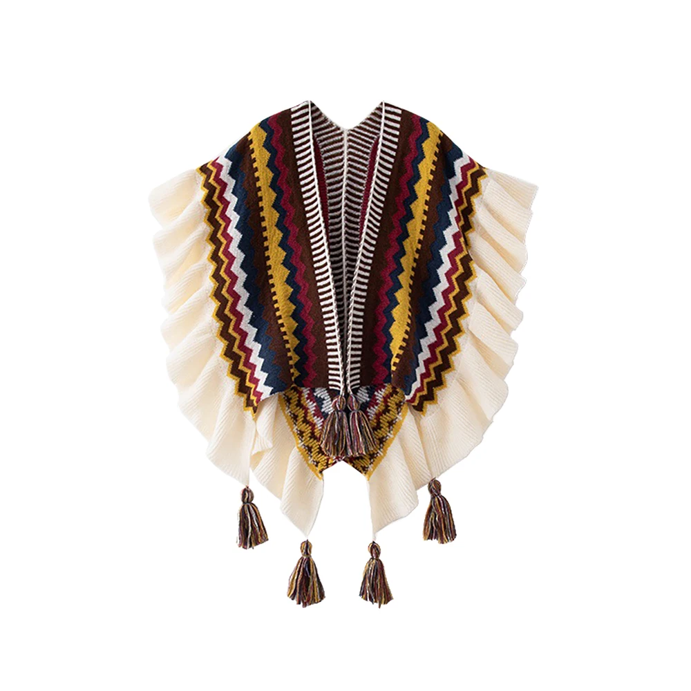 Bohemia Shawl Women Mohair Kni - Winter Ethnic Fashion For Women บทวิจารณ์และราคา