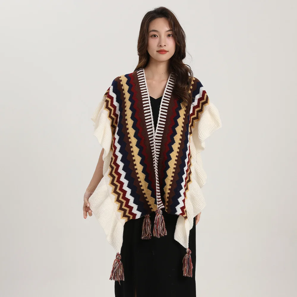 Bohemia Shawl Women Mohair Kni - Winter Ethnic Fashion For Women บทวิจารณ์และราคา