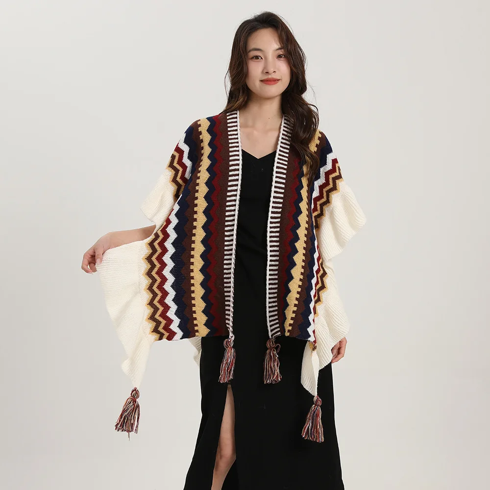 Bohemia Shawl Women Mohair Kni - Winter Ethnic Fashion For Women บทวิจารณ์และราคา