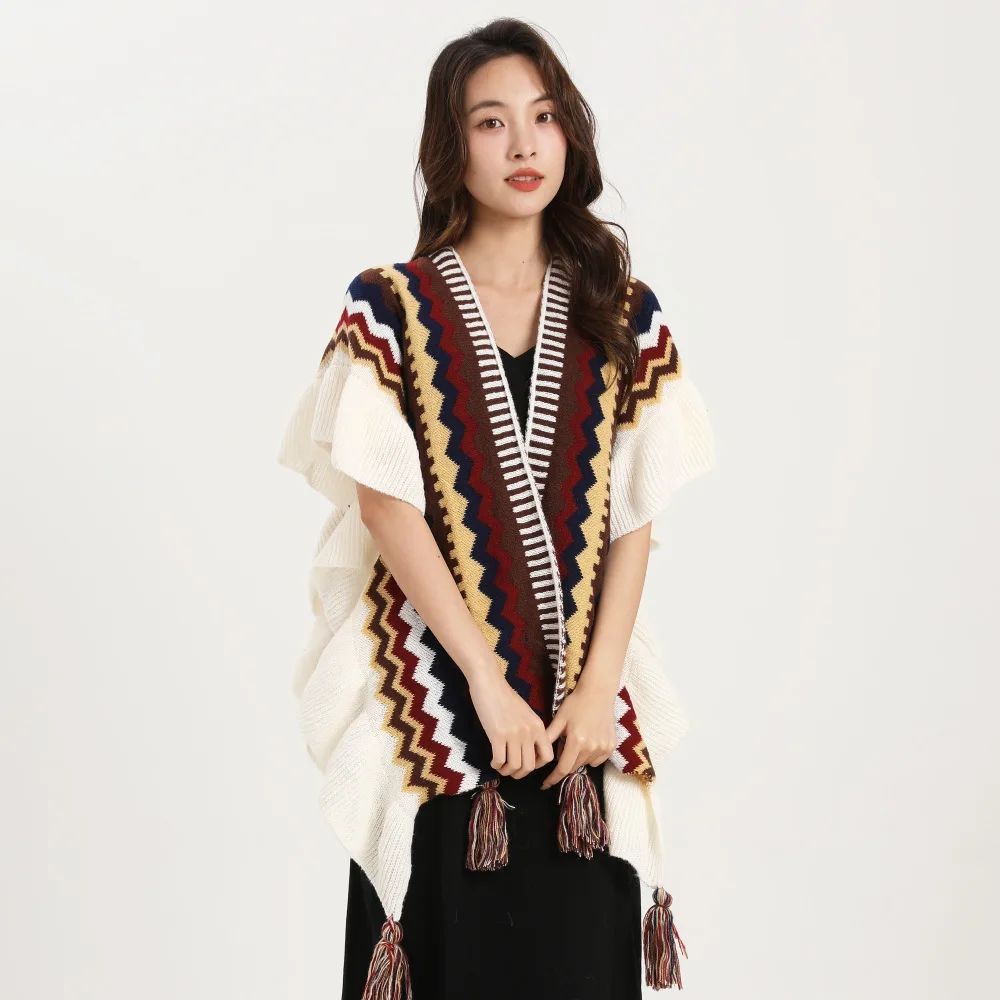 Bohemia Shawl Women Mohair Kni - Winter Ethnic Fashion For Women บทวิจารณ์และราคา