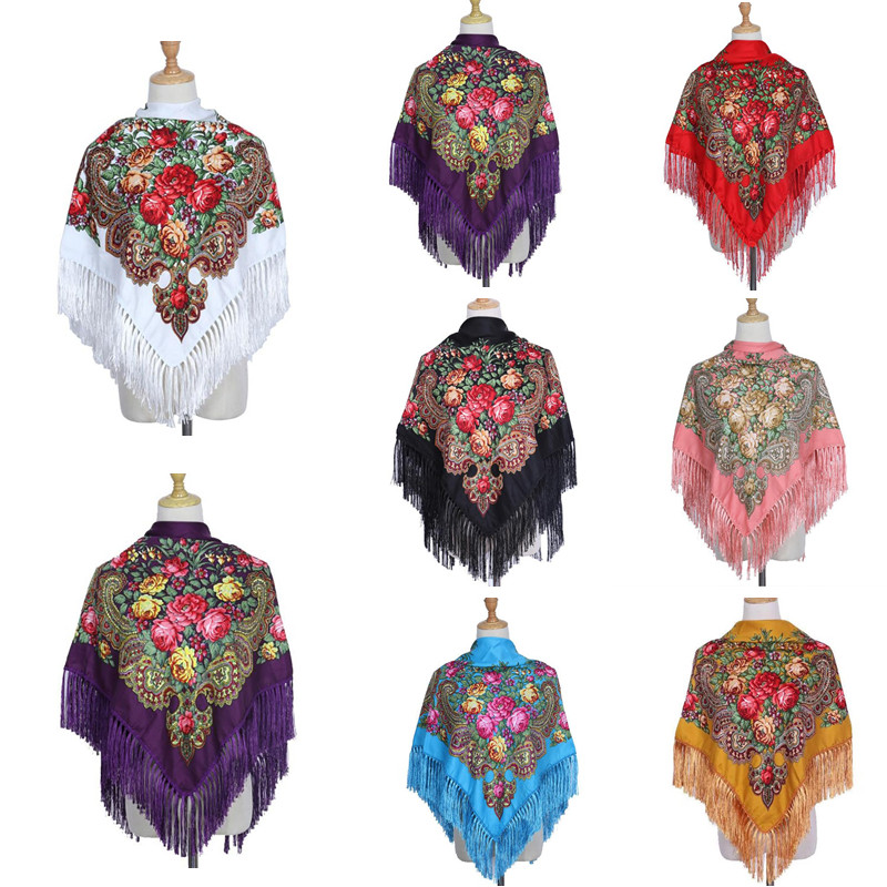 Retro Printed Scarf Winter Boh - Winter Ethnic Fashion For Women บทวิจารณ์และราคา