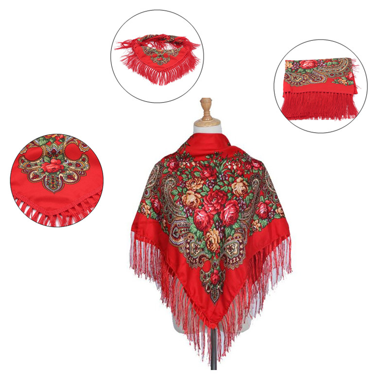 Retro Printed Scarf Winter Boh - Winter Ethnic Fashion For Women บทวิจารณ์และราคา