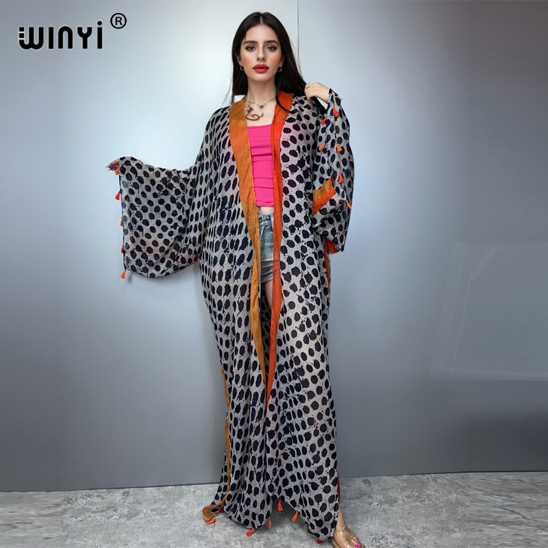 WINYI summer outfit kimono Ame - Kaftan Women Boho บทวิจารณ์และราคา