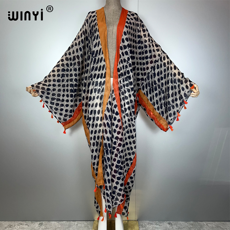 WINYI summer outfit kimono Ame - Kaftan Women Boho บทวิจารณ์และราคา