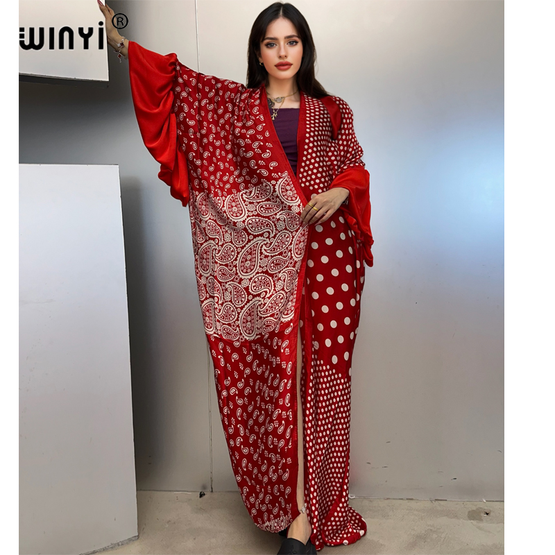 WINYI Summer Kimono party dres - Kaftan Women Boho บทวิจารณ์และราคา