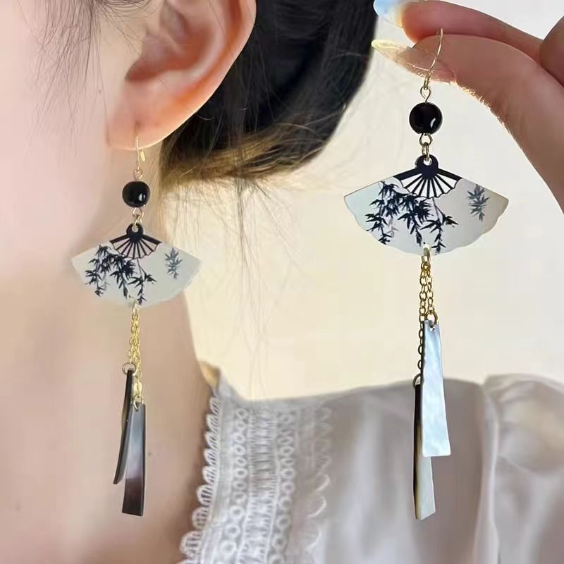 1pc New Retro Chinese Fan Shel - Latest Ethnic Fashion For Women บทวิจารณ์และราคา
