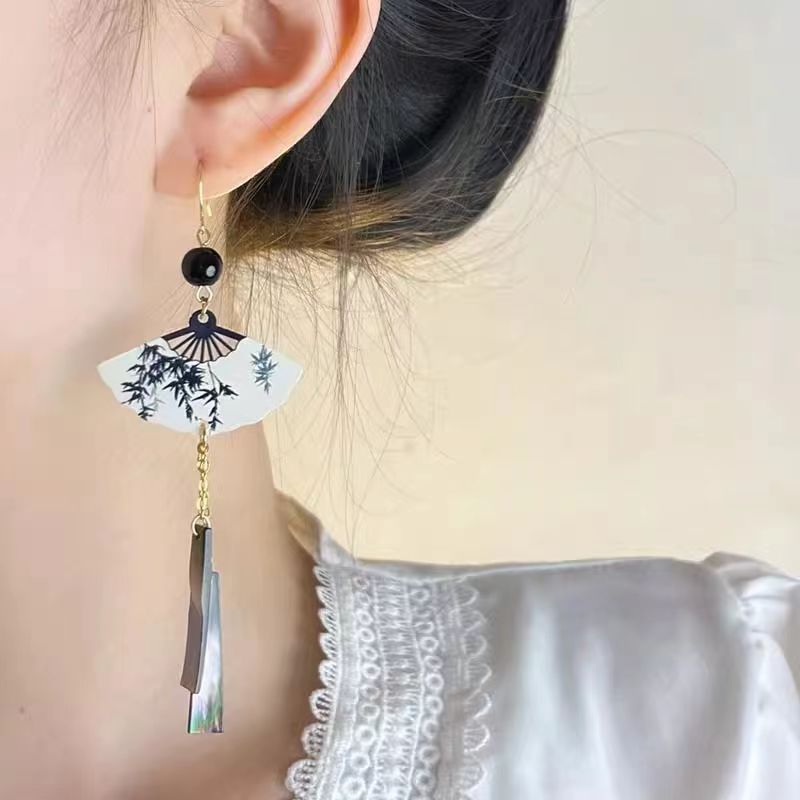 1pc New Retro Chinese Fan Shel - Latest Ethnic Fashion For Women บทวิจารณ์และราคา