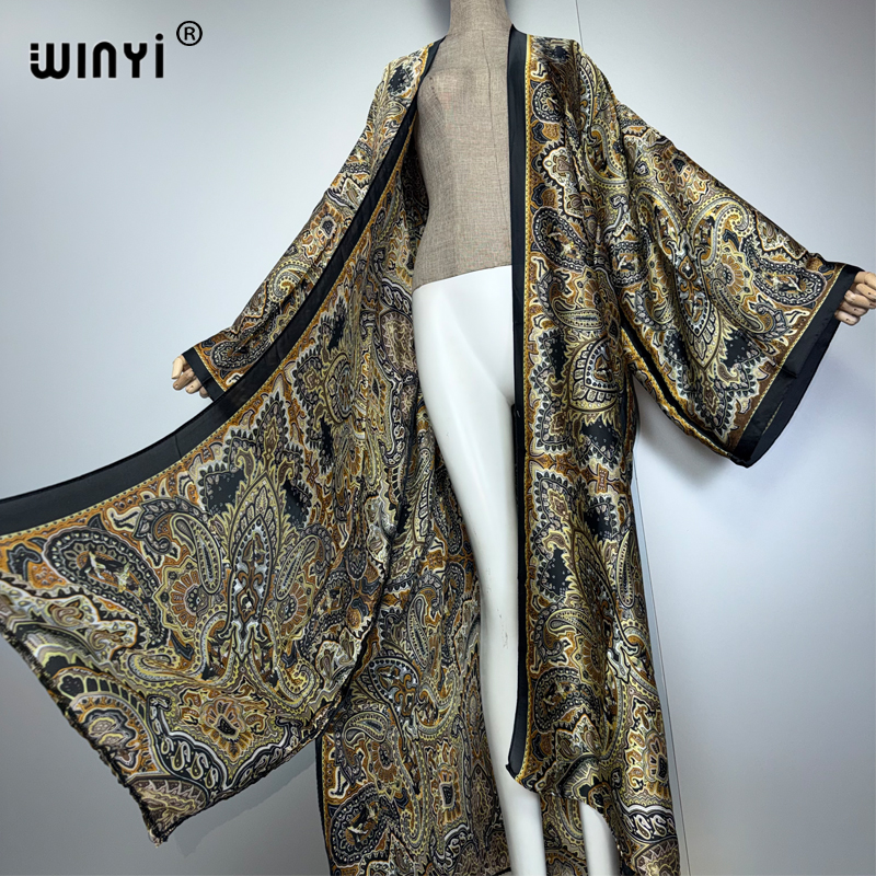 WINYI kimono summer Cardigan a - Kaftan Women Boho บทวิจารณ์และราคา