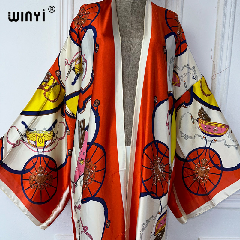 WINYI boho print Kimono Summer - Kaftan Women Boho บทวิจารณ์และราคา