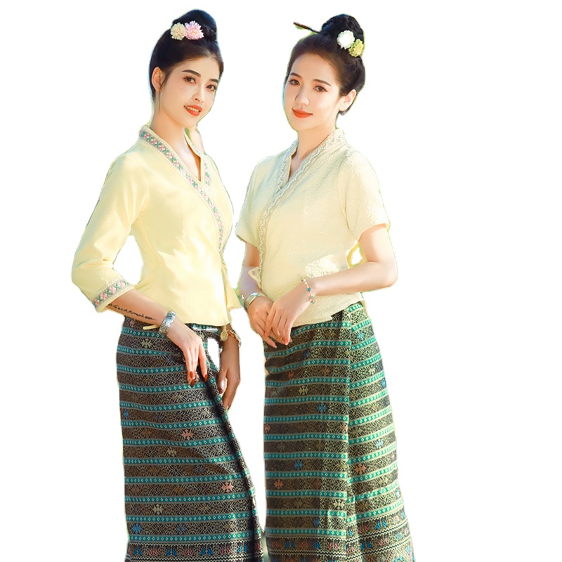 Light Yellow Thai Dai Clothing - Thai Silk Blouse บทวิจารณ์และราคา