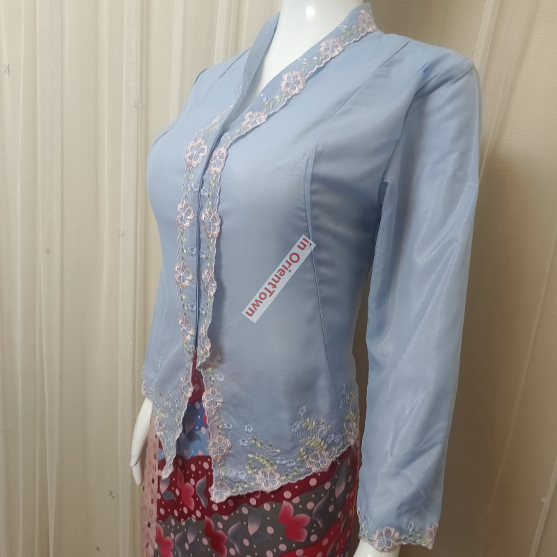 Southeast Asian countries Blue - Thai Silk Blouse บทวิจารณ์และราคา