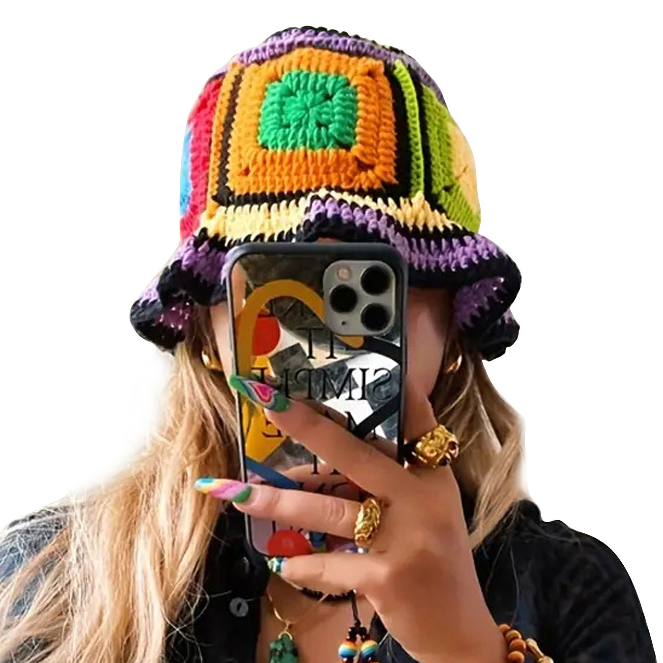 Purple-Edged Zuma Hat, Hand-Kn - Ethnic Wear Fashion Designer บทวิจารณ์และราคา