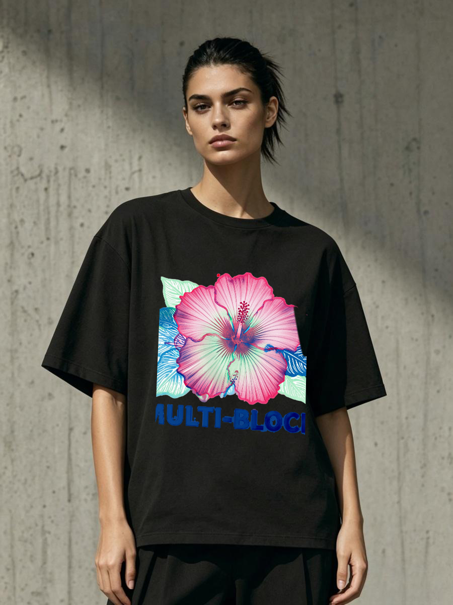 T Shirts Woman Block Print Han - Ethnic Wear Fashion Designer บทวิจารณ์และราคา