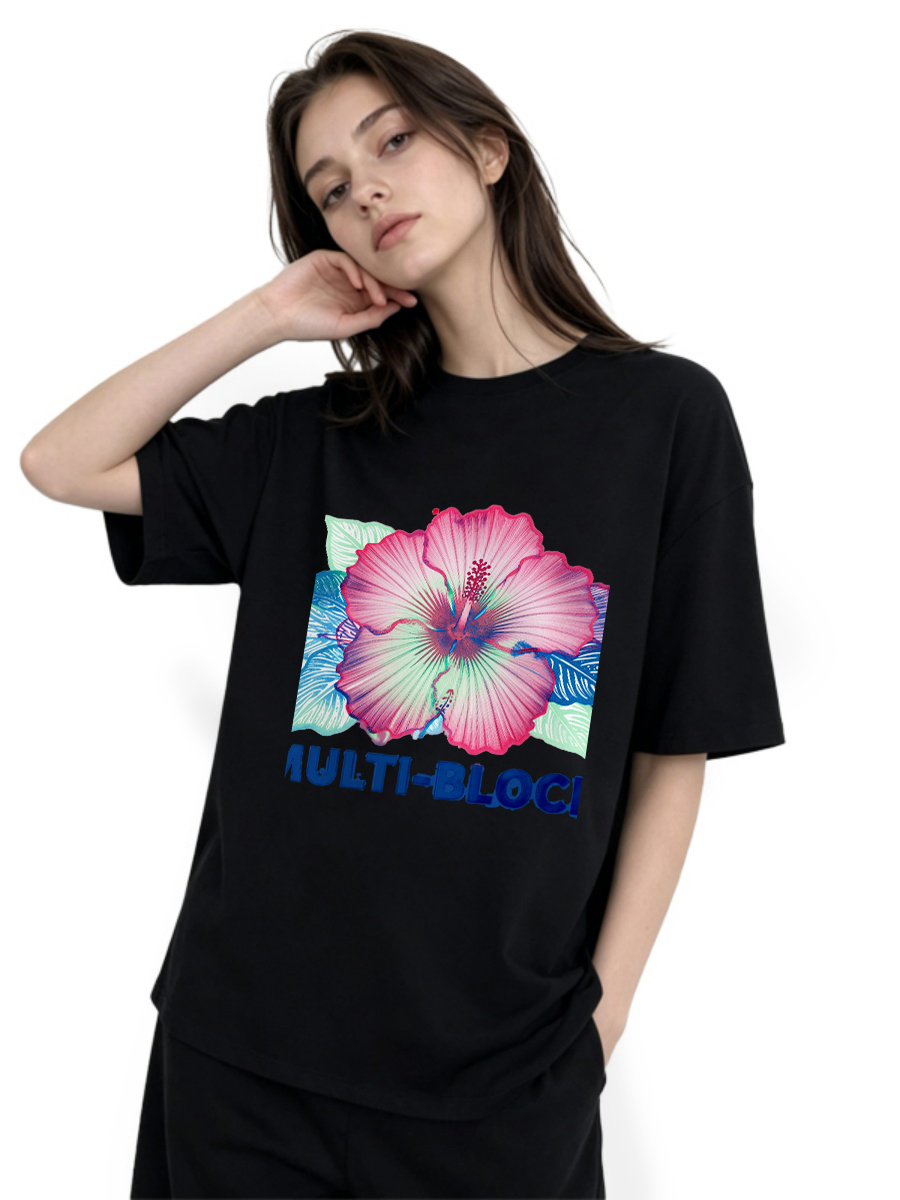 T Shirts Woman Block Print Han - Ethnic Wear Fashion Designer บทวิจารณ์และราคา