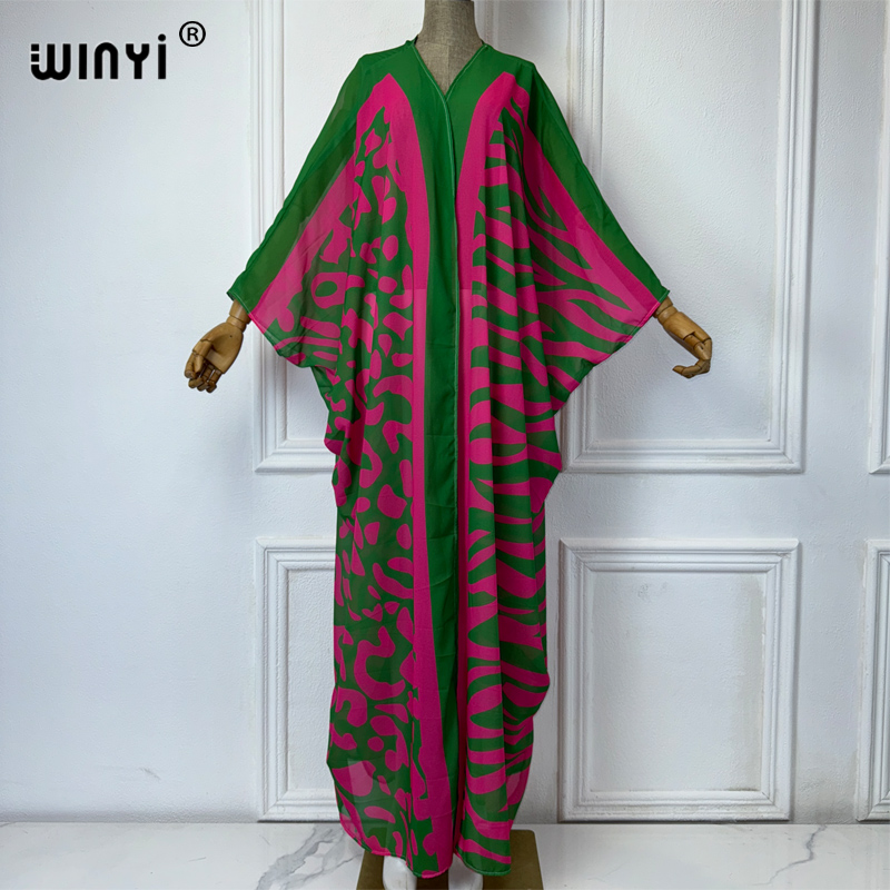 WINYI Africa Bohemia print Kim - Kaftan Women Boho บทวิจารณ์และราคา