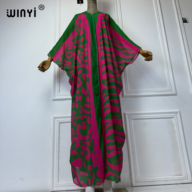 WINYI Africa Bohemia print Kim - Kaftan Women Boho บทวิจารณ์และราคา