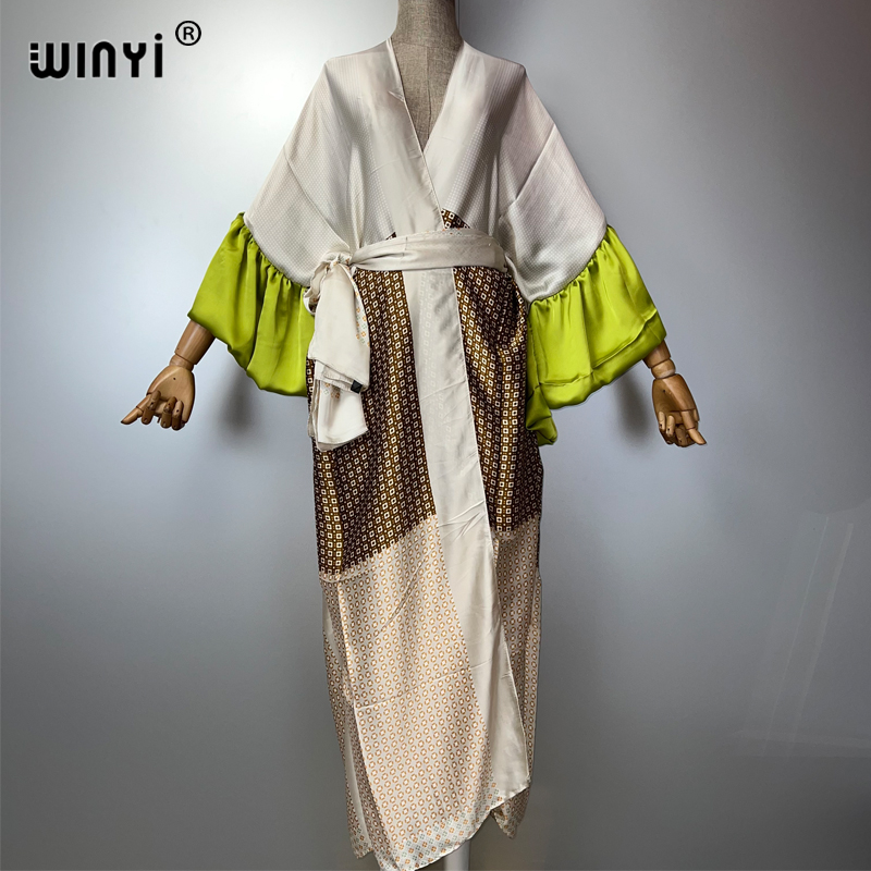 WINYI Summer Kimono party dres - Kaftan Women Boho บทวิจารณ์และราคา