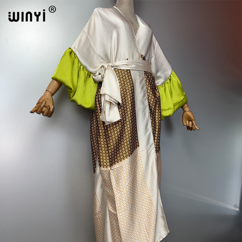 WINYI Summer Kimono party dres - Kaftan Women Boho บทวิจารณ์และราคา