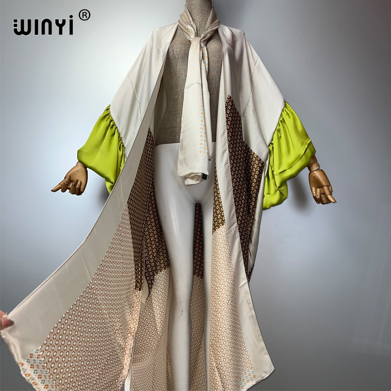 WINYI Summer Kimono party dres - Kaftan Women Boho บทวิจารณ์และราคา