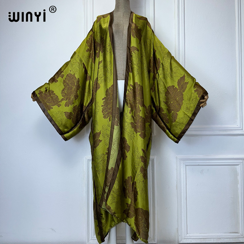 WINYI Africa boho print Kimono - Kaftan Women Boho บทวิจารณ์และราคา