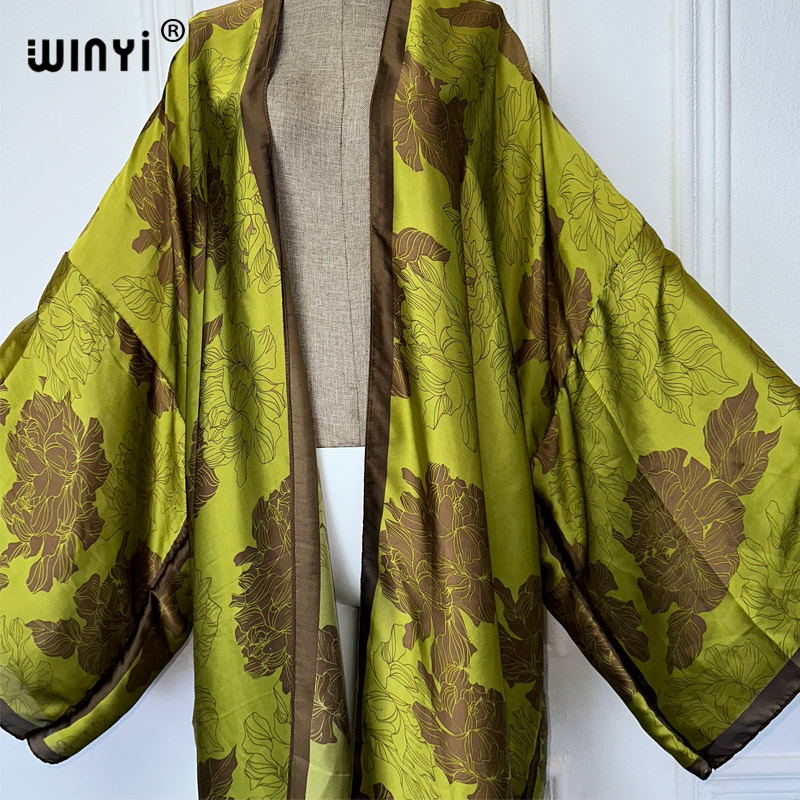 WINYI Africa boho print Kimono - Kaftan Women Boho บทวิจารณ์และราคา