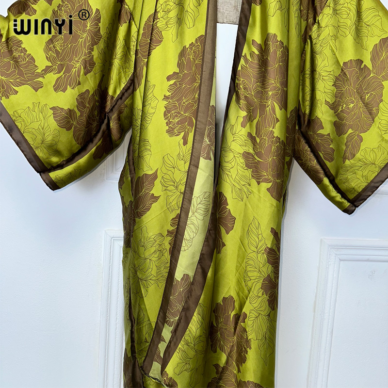 WINYI Africa boho print Kimono - Kaftan Women Boho บทวิจารณ์และราคา