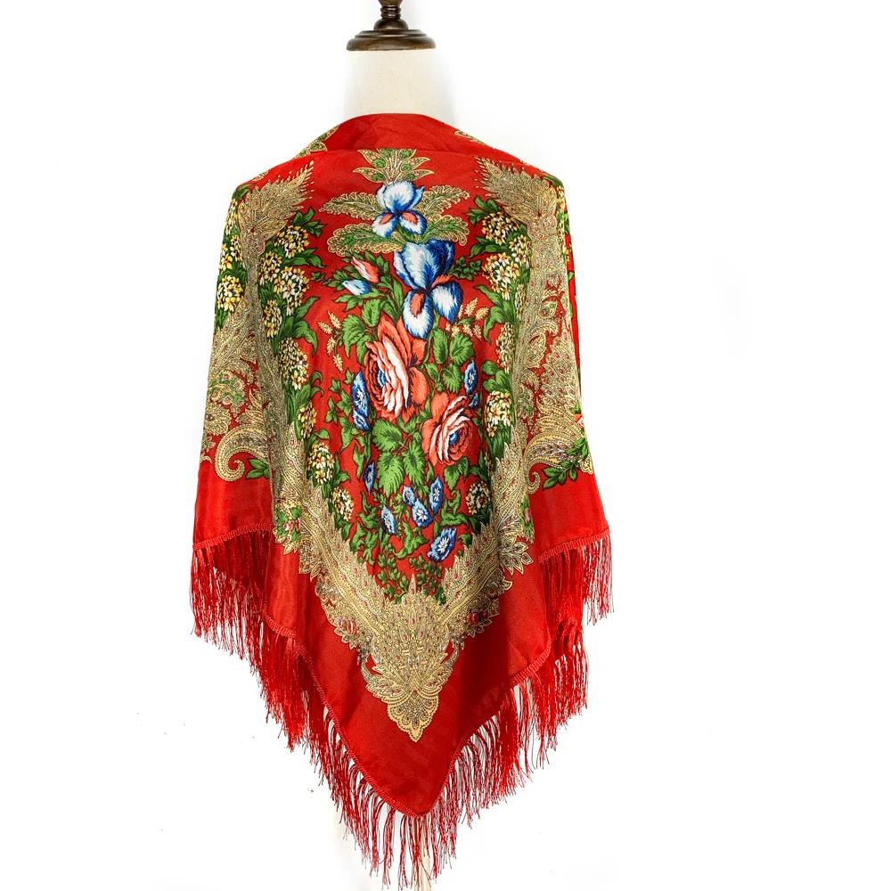 130*130cm Ethnic Style Russian - Winter Ethnic Fashion For Women บทวิจารณ์และราคา