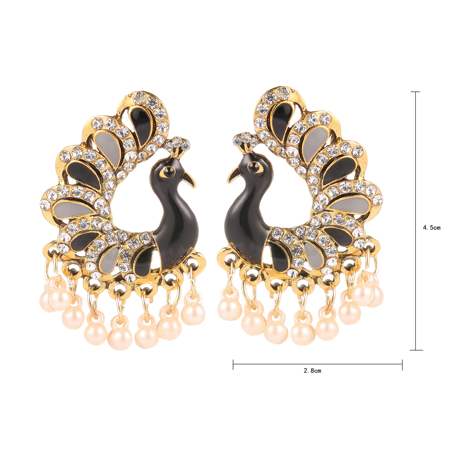 Cross-border earrings, peacock - Ethnic Fashion Sale บทวิจารณ์และราคา