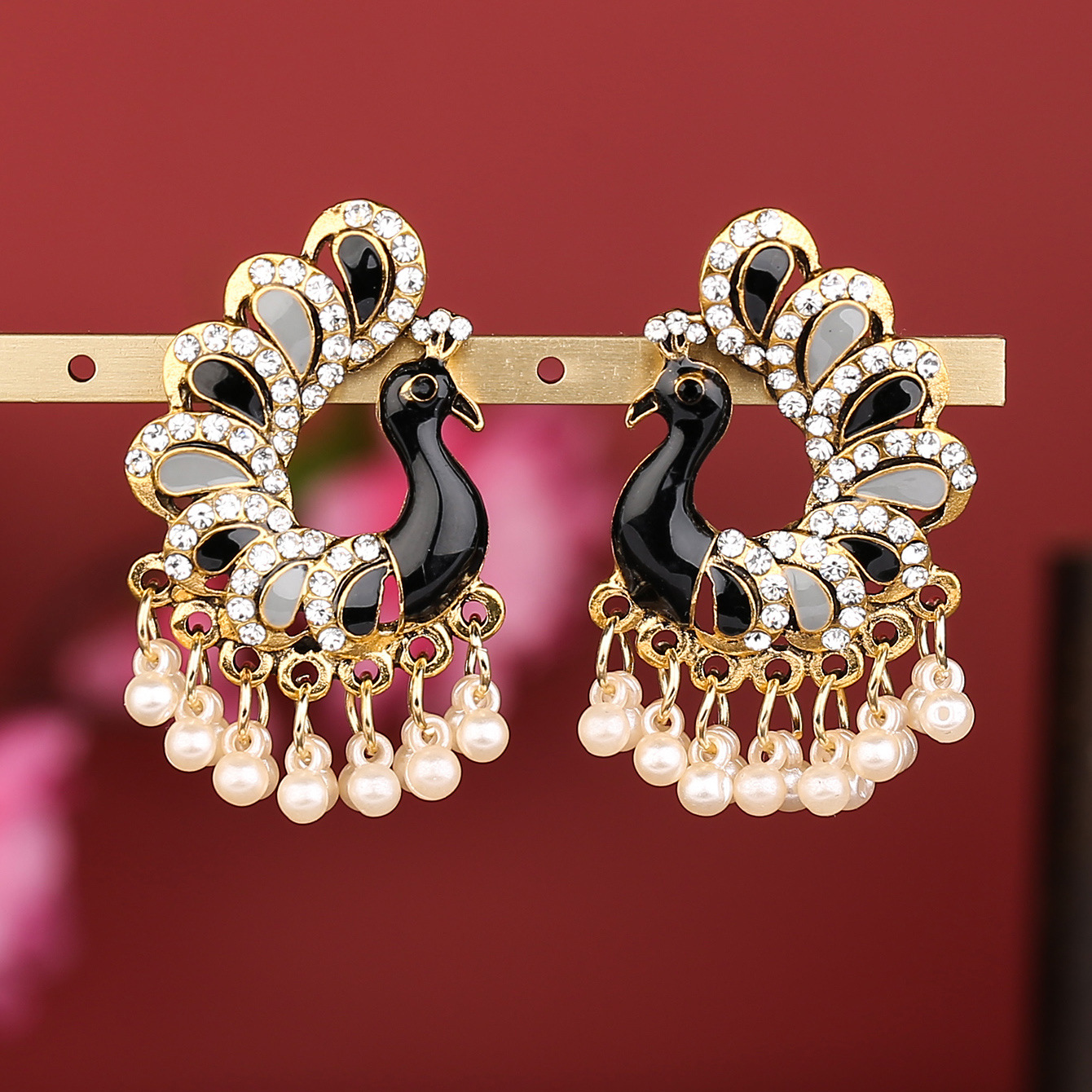 Cross-border earrings, peacock - Ethnic Fashion Sale บทวิจารณ์และราคา