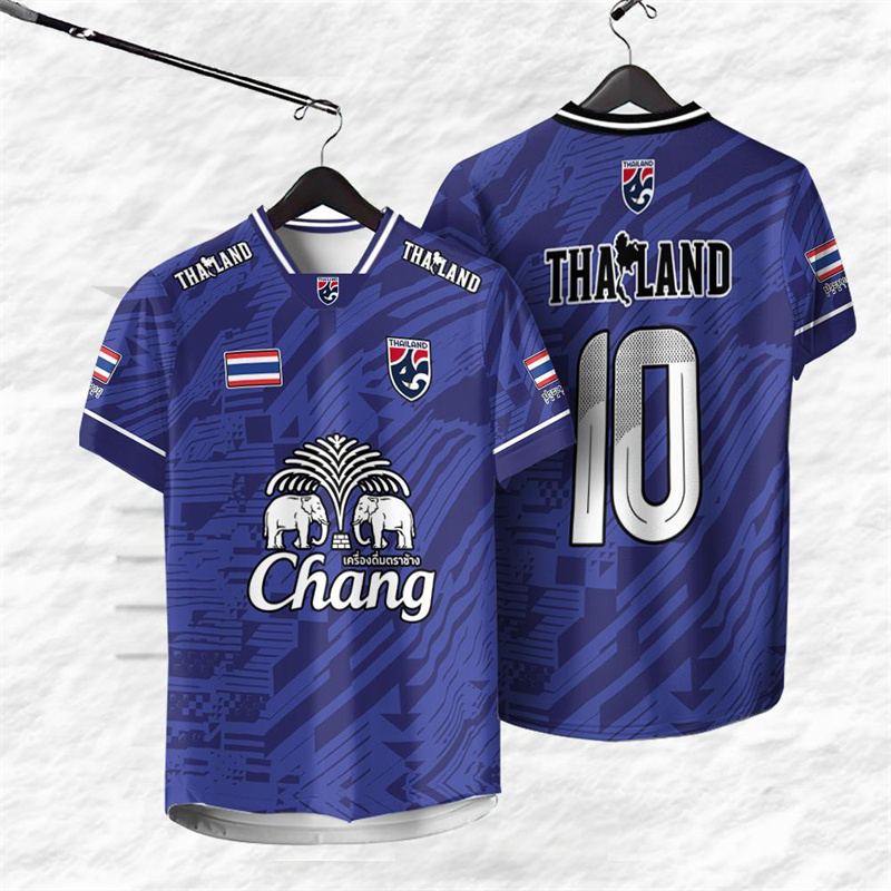 Thailand Number 10 Jersey T-sh - Thai Silk Blouse บทวิจารณ์และราคา