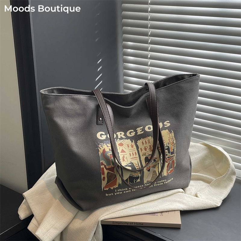 Ethnic Style Printed Canvas Sh - Latest Ethnic Fashion For Women บทวิจารณ์และราคา