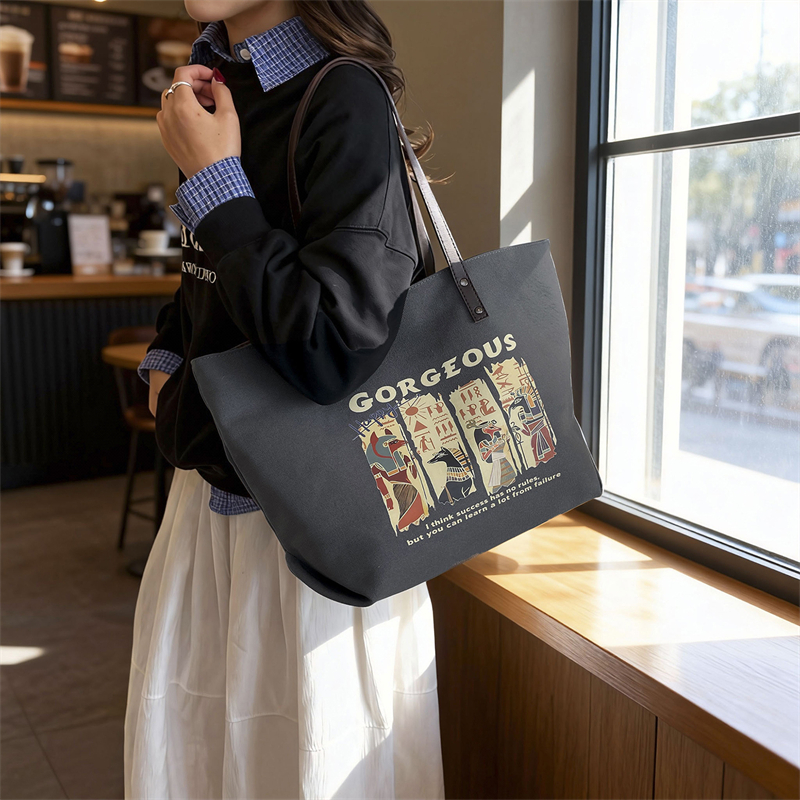 Ethnic Style Printed Canvas Sh - Latest Ethnic Fashion For Women บทวิจารณ์และราคา