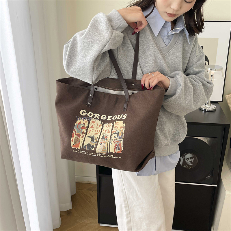 Ethnic Style Printed Canvas Sh - Latest Ethnic Fashion For Women บทวิจารณ์และราคา