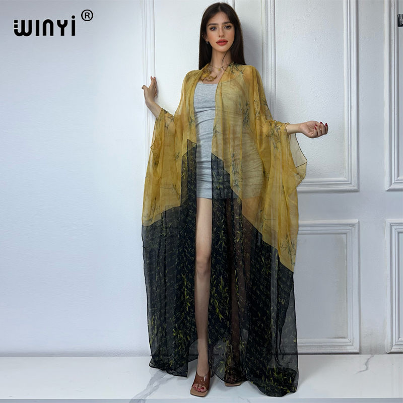 2023 WINYI Europe kimono Women - Kaftan Women Boho บทวิจารณ์และราคา