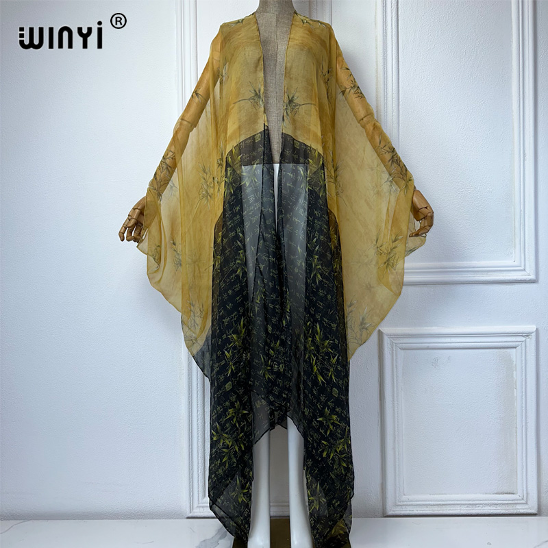 2023 WINYI Europe kimono Women - Kaftan Women Boho บทวิจารณ์และราคา