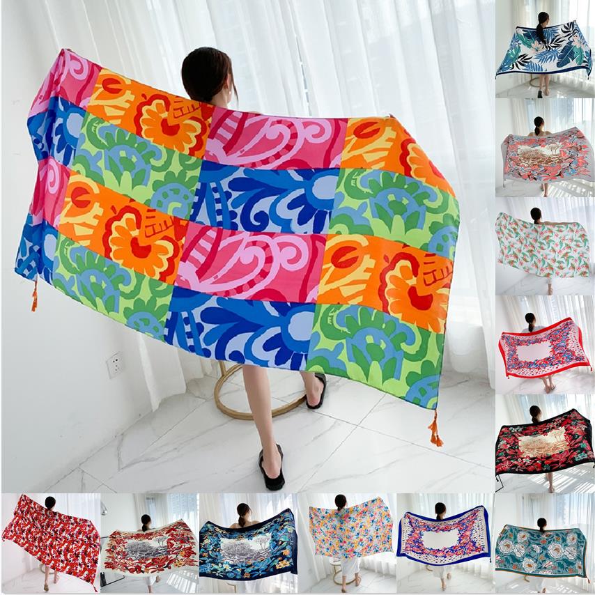 90x185cm Cotton Linen Print Su - Kaftan Women Boho บทวิจารณ์และราคา