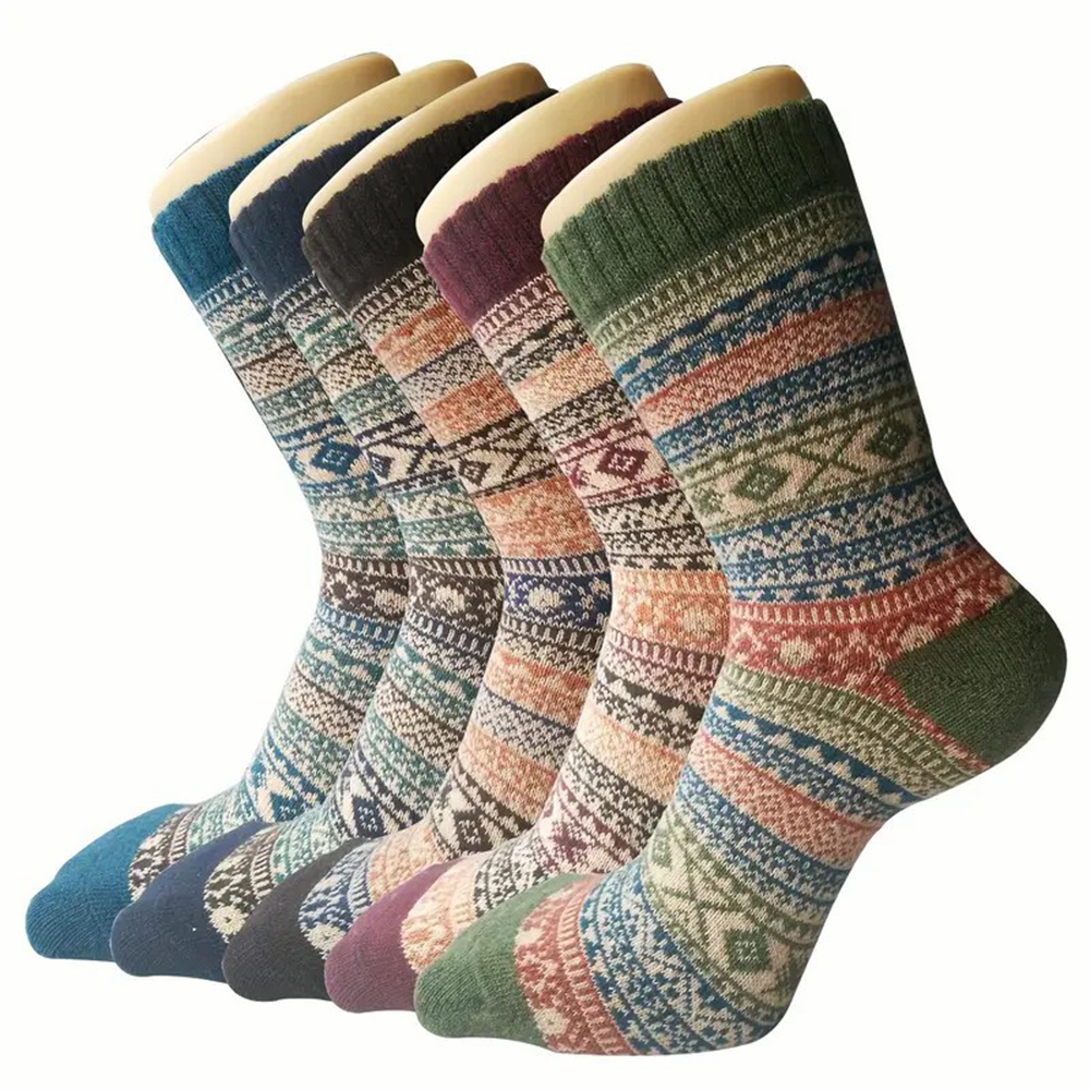 5 Pairs Autumn Winter Thick Wa - Winter Ethnic Fashion For Women บทวิจารณ์และราคา