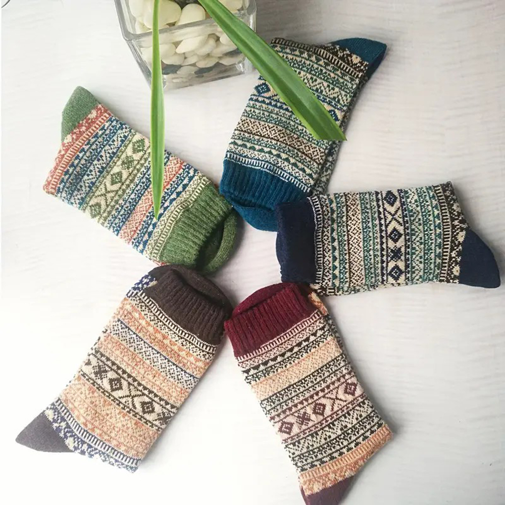 5 Pairs Autumn Winter Thick Wa - Winter Ethnic Fashion For Women บทวิจารณ์และราคา